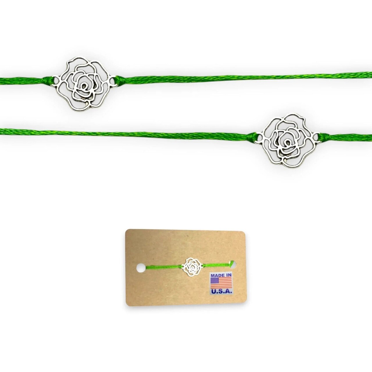 2CT Rose Charm Rakhi, Rakhri, Rakhi for Brother, Rakhi for Bhai, Rose Charm Rakhi, Rose Rakhi, Rakhi Usa, Rakshabandhan